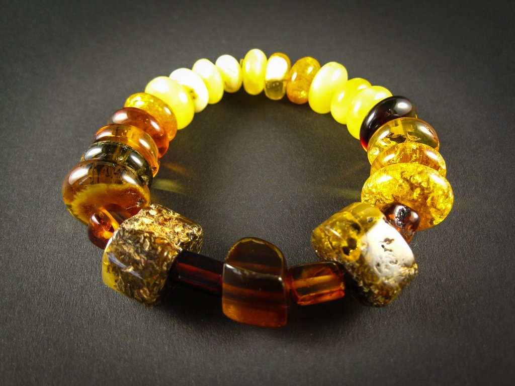 Genuine Handmade Amber Bracelet, Multicolor, big Size, irregular beads, For Her, Nursing Mums