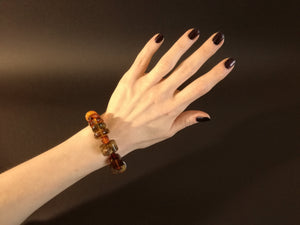 Genuine Handmade Amber Bracelet on Hand, Multicolor, big Size, irregular beads, For Her, Nursing Mums 