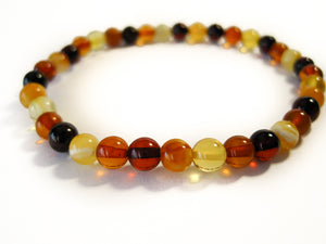 Genuine Handmade Amber Bracelet, Milky, Cognac, Small Size, polished, Small Round Beads, Healing properties, For Her, Nursing Mums