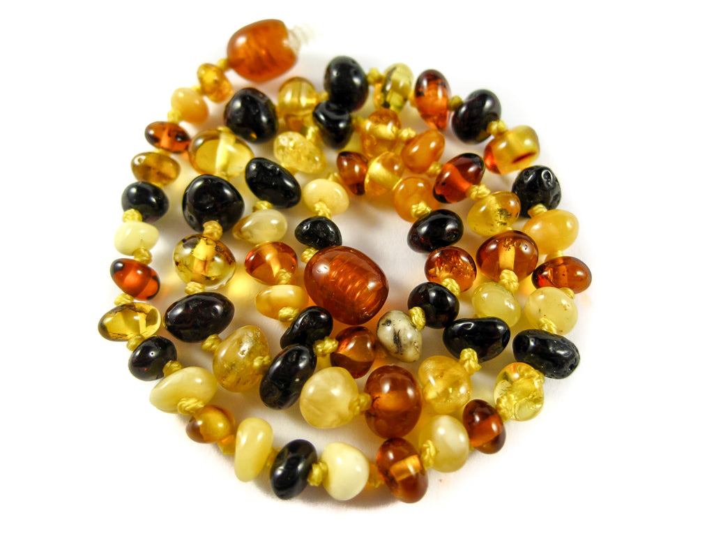 Genuine Handmade Amber Necklace, Multicolor Beads, for Adults, Polished Beads, Gemstone, Healing properties, Nursing Mums, for Women