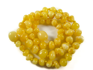 Genuine Handmade Amber Necklace, Yellow, Milky, Egg Yolk Beads, for Adults, Polished Beads, Gemstone, Healing properties, Nursing Mums, for Women