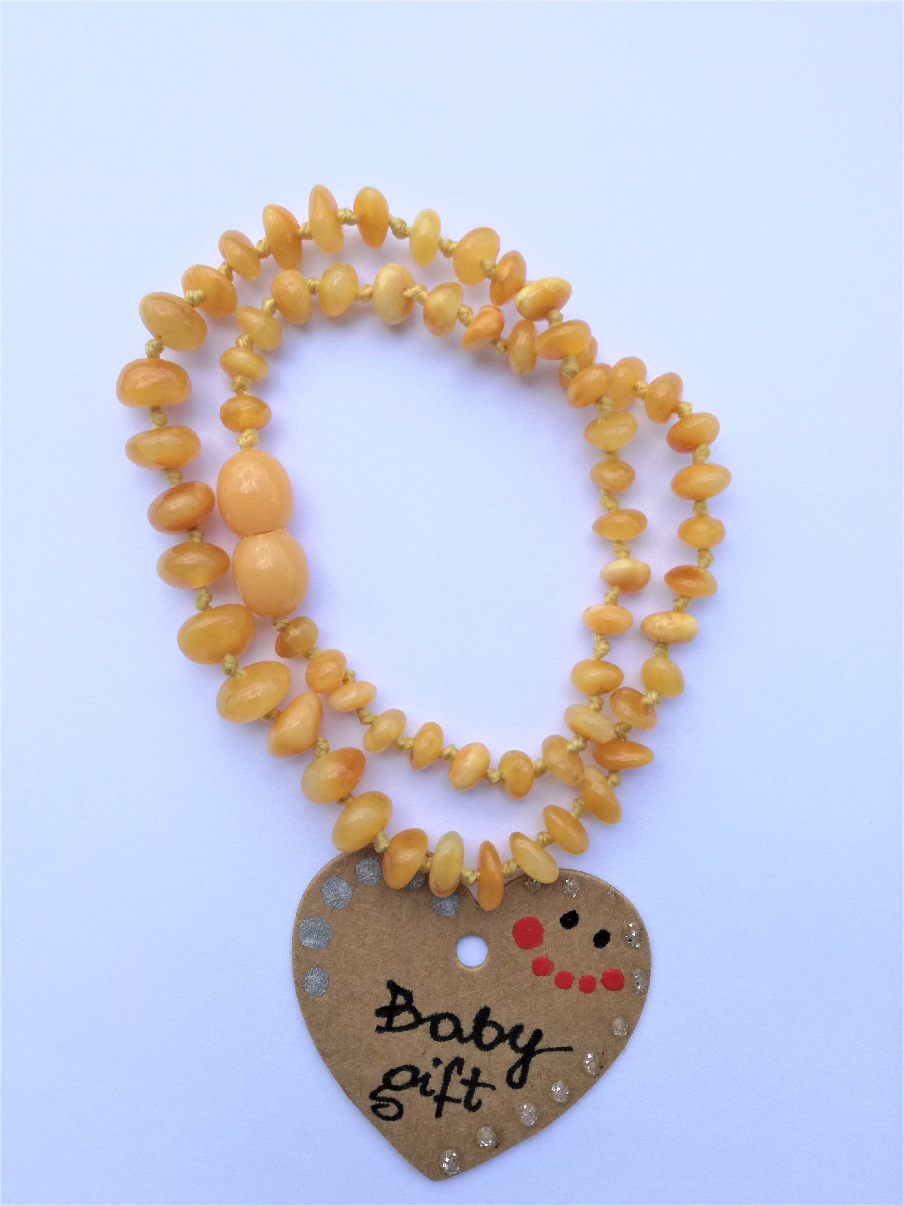 amber teething necklace, antiqued polished beads, premium product, limited edition, plastic screw clasp, healing, succinic acid, genuine baltic amber, safe for babies and nursing mums, made in poland