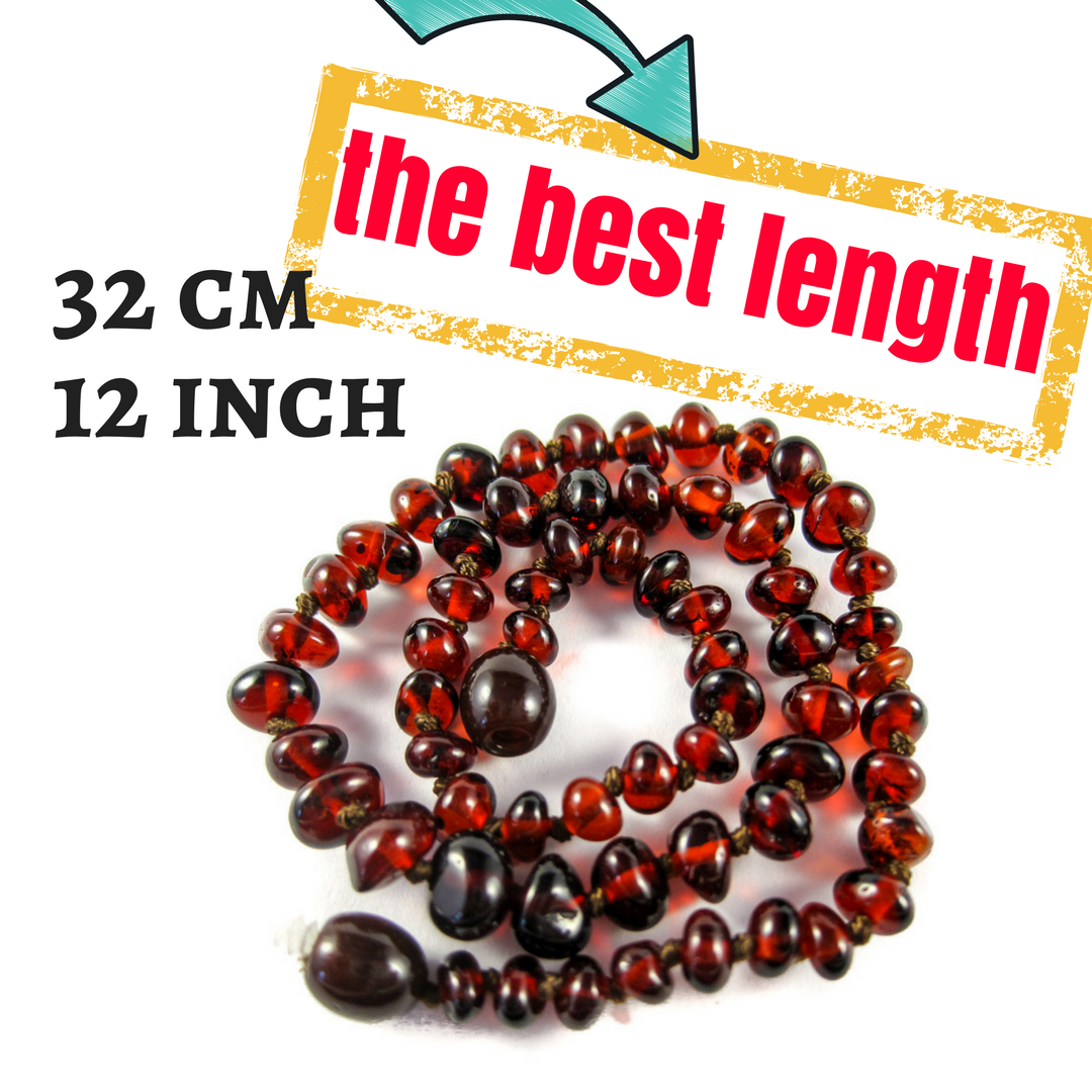 amber teething necklace safe - best length 32 cm or 12 inch - complete guide 2018